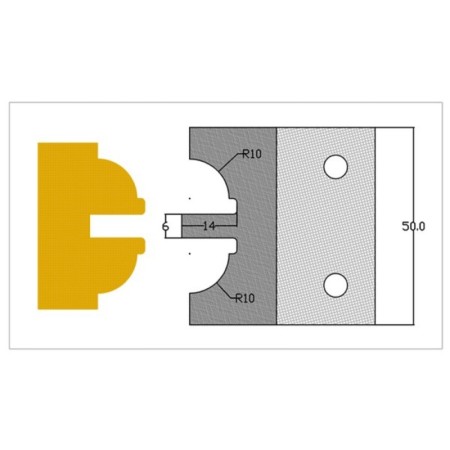 Cuchilla Perfila MD 9023 para portacuchillas