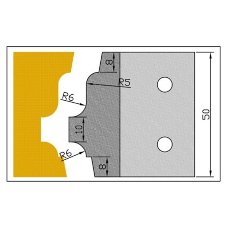 Cuchilla Perfila MD 9043 para portacuchillas