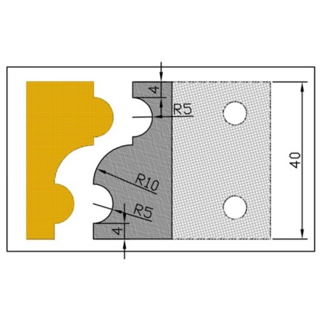 Cuchilla Perfila MD 8014 para portacuchillas