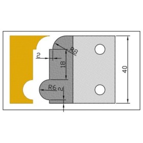 Cuchilla Perfila MD 8015 para portacuchillas