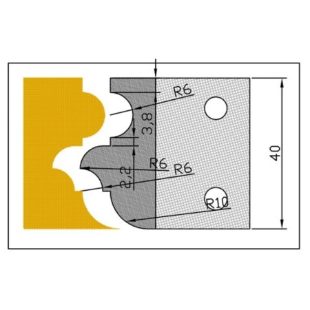 Cuchilla Perfila MD 8032 para portacuchillas